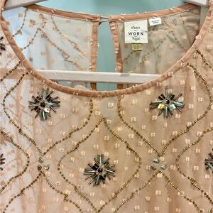 Seen WORN Kept| Anthropologie |Embellished Sheer Blouse